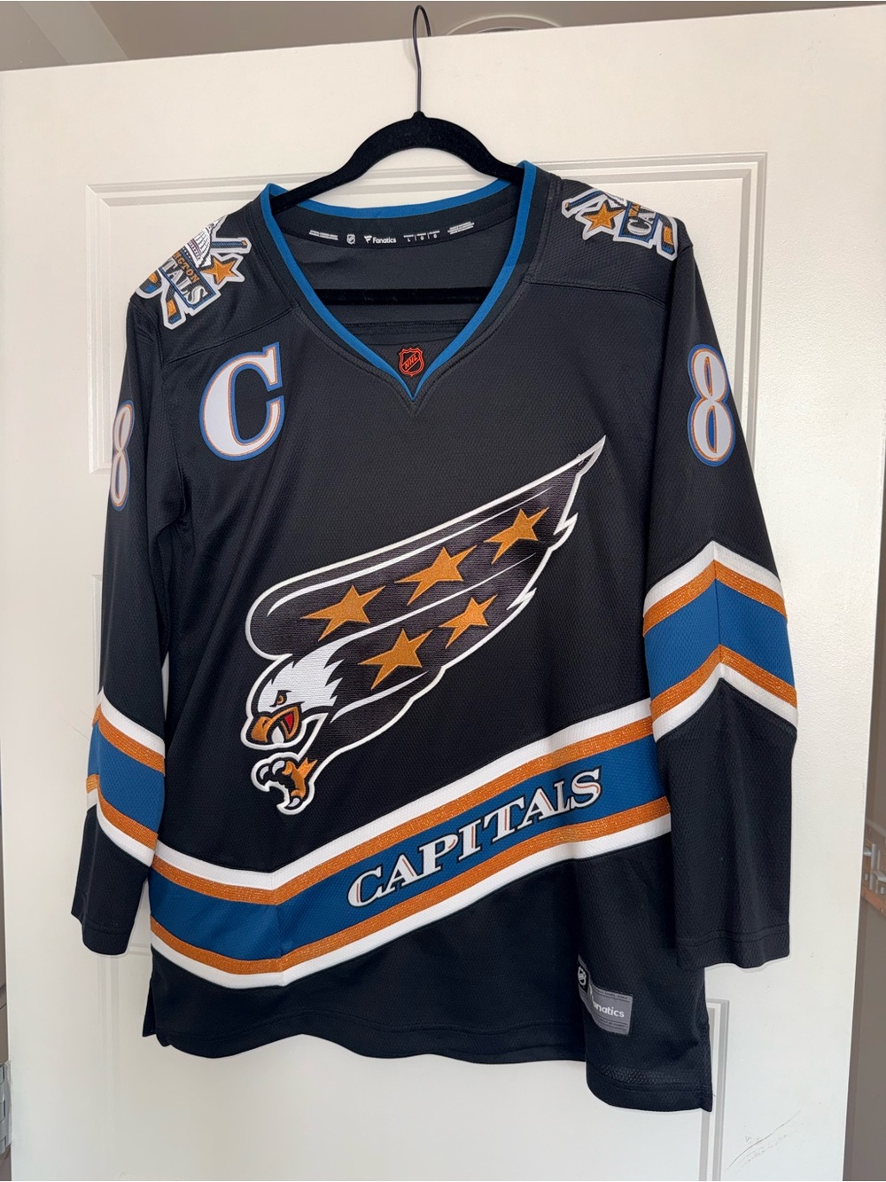Washington Capitals Alex Ovechkin Black 50th Anniversary Jersey- Women’s Size L